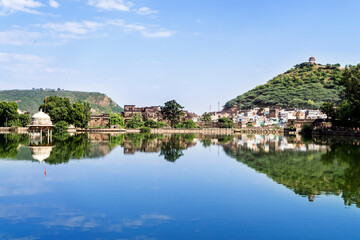 Fototapeta na wymiar Nawal Sagar lake, Bundi, Rajasthan, India