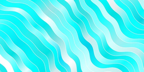 Light Blue, Green vector layout with curves. Bright illustration with gradient circular arcs. Pattern for ads, commercials.