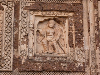 Fototapeta na wymiar Architecture Of Terracotta Temples Of Bishnupur, Bankura, West Bengal