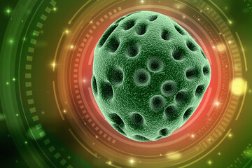 3d rendering Virus bacteria cells background
