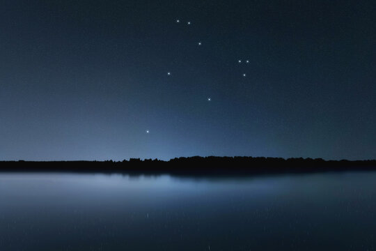 Cepheus star constellation, Night sky, Cluster of stars, Deep space, King Cepheus constellation