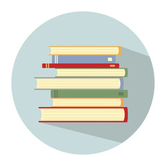 Cute School books. School activities. Back to School isolated objects on white background. Great illustration for a school books and more. VECTOR.