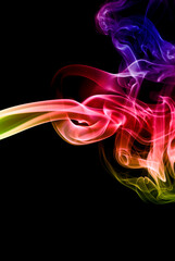 Close-up of multi-colored smoke