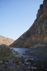landscape with canyon akyaka kanyonu kars