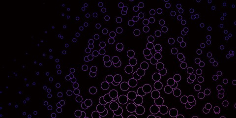 Dark Purple, Pink vector template with circles. Abstract colorful disks on simple gradient background. Pattern for websites.