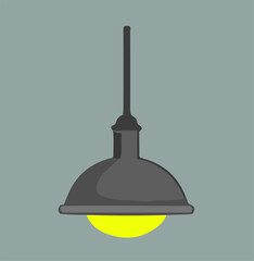 ceiling lamp icon isolated on background