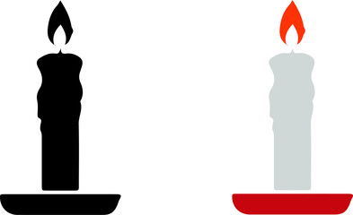 candle icon isolated on background