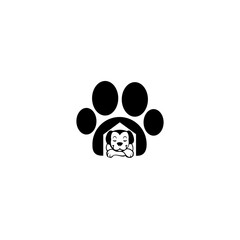 Dog house logo. Pet Shop, Vector illustration on white background.