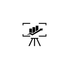 Graph Icon in trendy flat style. business graph. data growth diagram