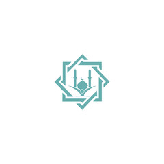 Mosque Logo Template Design Vector, White background, Modern Mosque icon illustration.