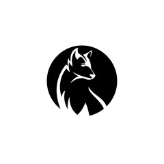wolf logo design vector abstract modern, Isolated on white background.