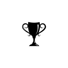 Trophy cup vector flat icon. icon for website design, mobile app, ui. EPS10