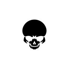 skull logo design illustration on white background for brochure banner and publication