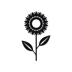 Fototapeta premium Sunflower vector icon, Sunflower symbol
