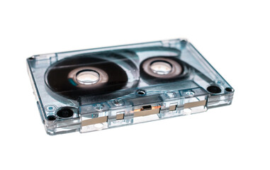 Obraz premium old audio cassette tape on white background