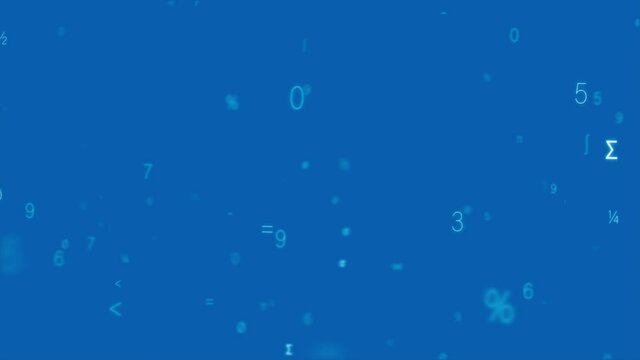 Mathematics Background concept with blue background