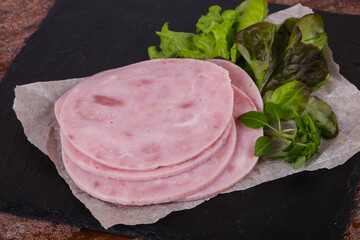 Sliced tasty Ham appetizer