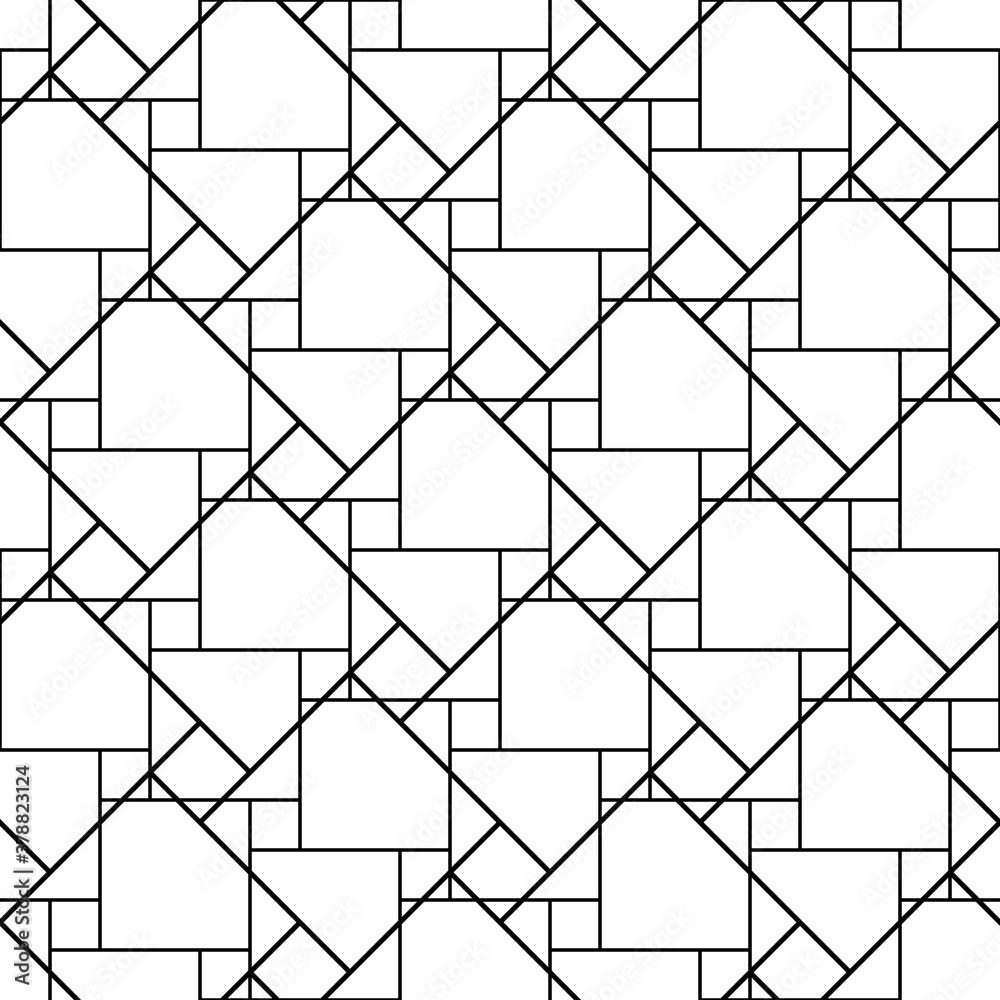Wall mural geometric seamless pattern. regular striped background. abstract texture with lines. repeating moder