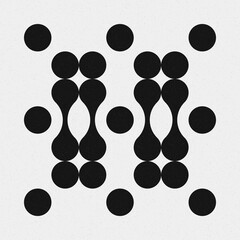 Abstract Cross Pattern Dots Logo generative computational art illustration