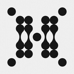 Abstract Cross Pattern Dots Logo generative computational art illustration