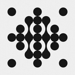 Abstract Cross Pattern Dots Logo generative computational art illustration