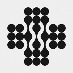 Abstract Cross Pattern Dots Logo generative computational art illustration