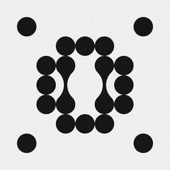 Abstract Cross Pattern Dots Logo generative computational art illustration