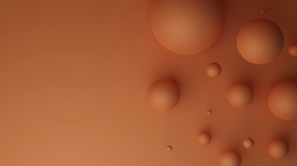 Round Shapes, Atom, Abstract background with 3d geometric shapes. Modern cover design. 3D illustration