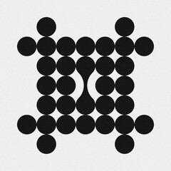 Abstract Cross Pattern Dots Logo generative computational art illustration