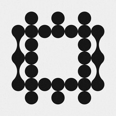 Abstract Cross Pattern Dots Logo generative computational art illustration