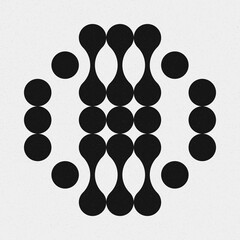 Abstract Cross Pattern Dots Logo generative computational art illustration