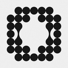 Abstract Cross Pattern Dots Logo generative computational art illustration