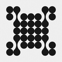 Abstract Cross Pattern Dots Logo generative computational art illustration