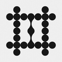 Abstract Cross Pattern Dots Logo generative computational art illustration