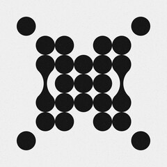 Abstract Cross Pattern Dots Logo generative computational art illustration