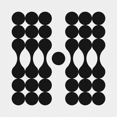 Abstract Cross Pattern Dots Logo generative computational art illustration
