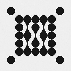 Abstract Cross Pattern Dots Logo generative computational art illustration