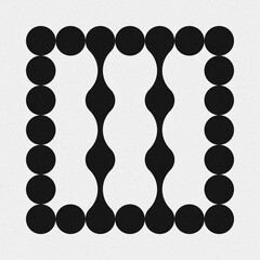 Abstract Cross Pattern Dots Logo generative computational art illustration