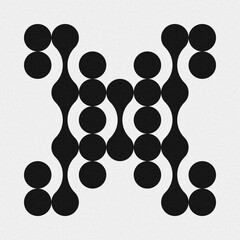 Abstract Cross Pattern Dots Logo generative computational art illustration