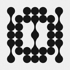 Abstract Cross Pattern Dots Logo generative computational art illustration