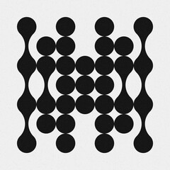Abstract Cross Pattern Dots Logo generative computational art illustration