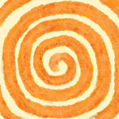 Abstract orange spiral background. Fun bright and colorful spiral. Hand painted jpeg. Can be used as a background for covers, artictles or any other design.