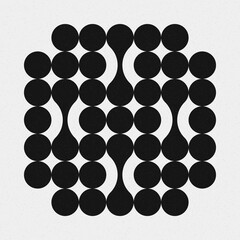 Abstract Cross Pattern Dots Logo generative computational art illustration