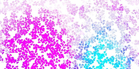 Light pink, blue vector pattern with abstract shapes.
