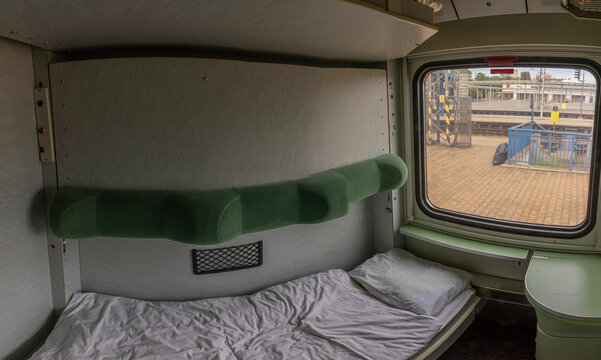 Single compartment in night fast train from Presov to Prague