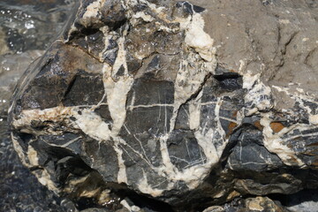 close up of a stone texture and design