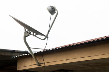 Satellite dish on the roof