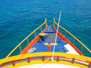 Naklejka premium Bout on a indian sea, Maldives