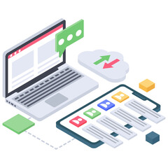 
Online chat setting vector design 
