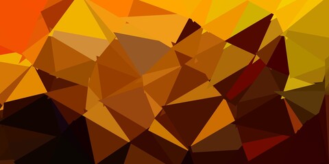 Fototapeta premium Dark green, yellow vector abstract triangle texture.